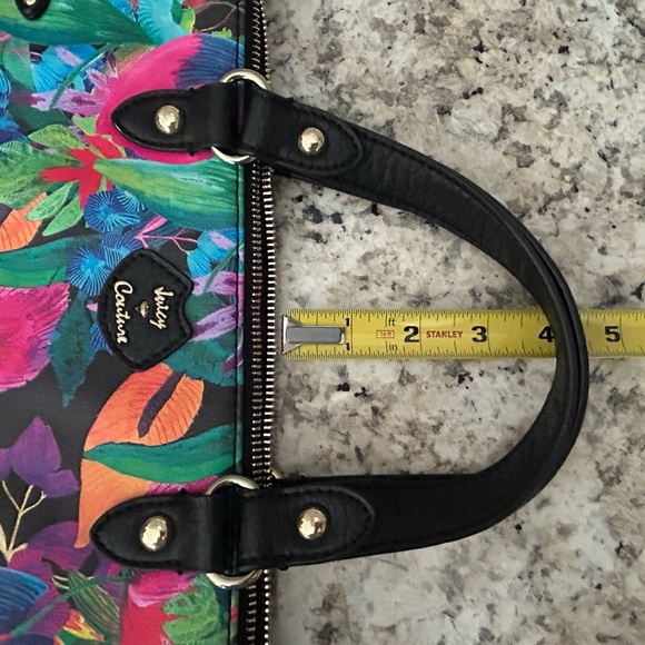 NWOT Juicy Couture Faux Tropical Floral Satchel Crossbody Bag Purse - Picture 11 of 12